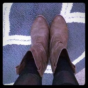 Tan booties